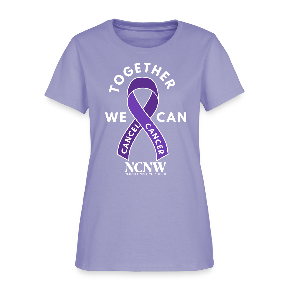 Together We Can Cancel Cancer Women's Relay For Life T-Shirt - lavender