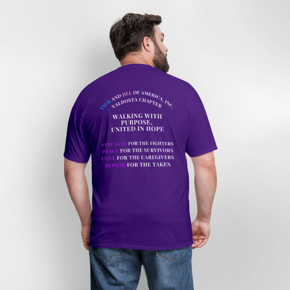 Valdosta JJOA Relay For Life Men's T-Shirt - purple