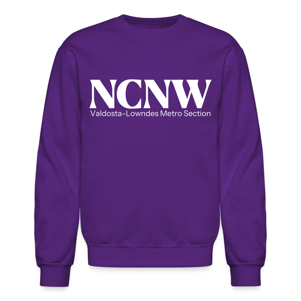 Valdosta-Lowndes Metropolitan Section NCNW Crewneck Sweatshirt - purple