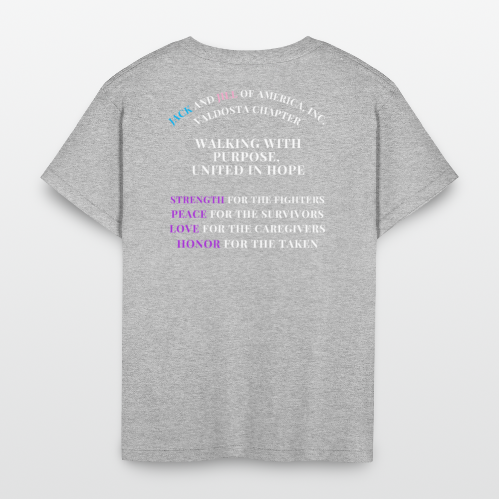 Valdosta JJOA Relay For Life Kids' T-Shirt - heather gray