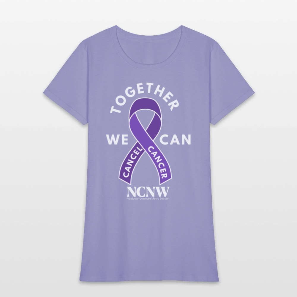 Together We Can Cancel Cancer Women's Relay For Life T-Shirt - lavender