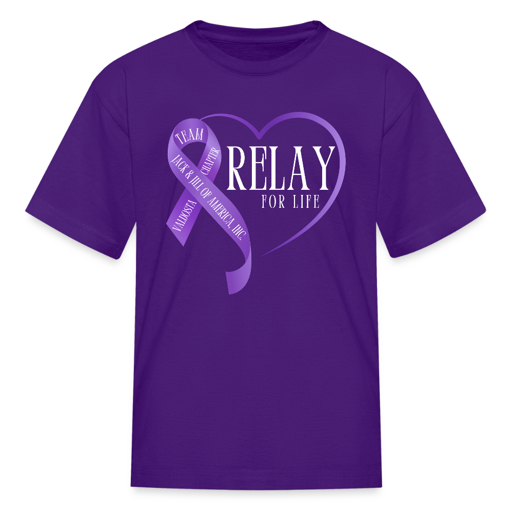 Valdosta JJOA Relay For Life Kids' T-Shirt - purple