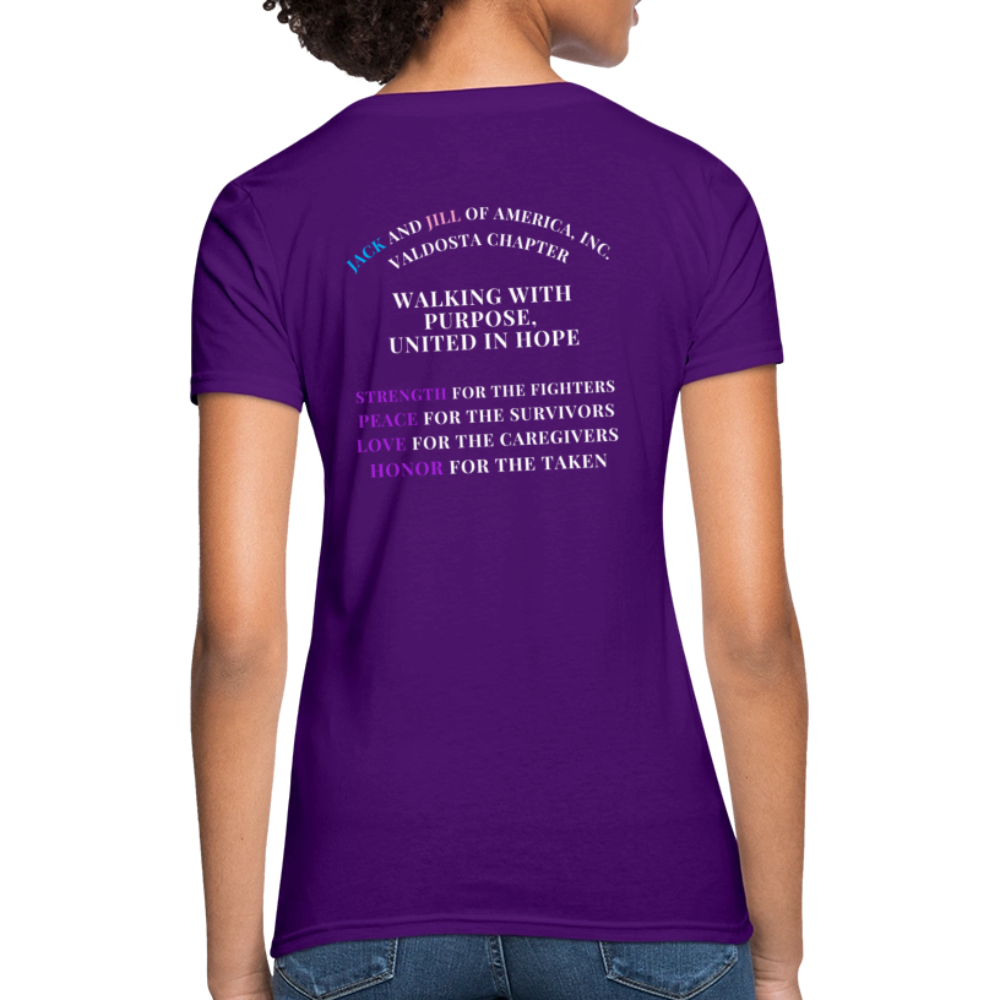 Valdosta JJOA Relay For Life Women's T-Shirt - purple