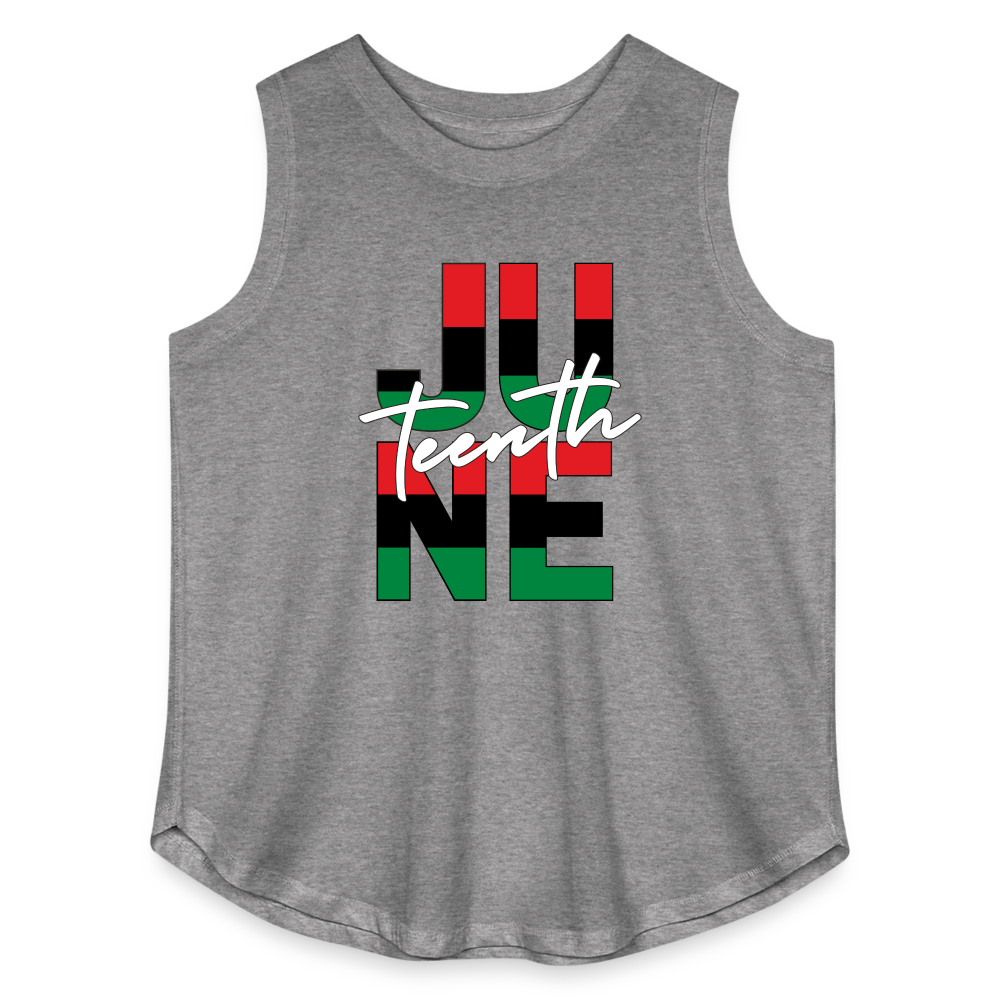 Juneteenth RBG Squared Women's Curvy Relaxed Tank Top - granite heather