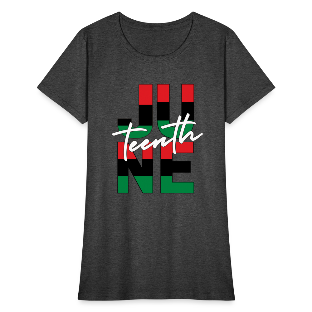 Juneteenth RBG Squared Women's T-Shirt - heather black