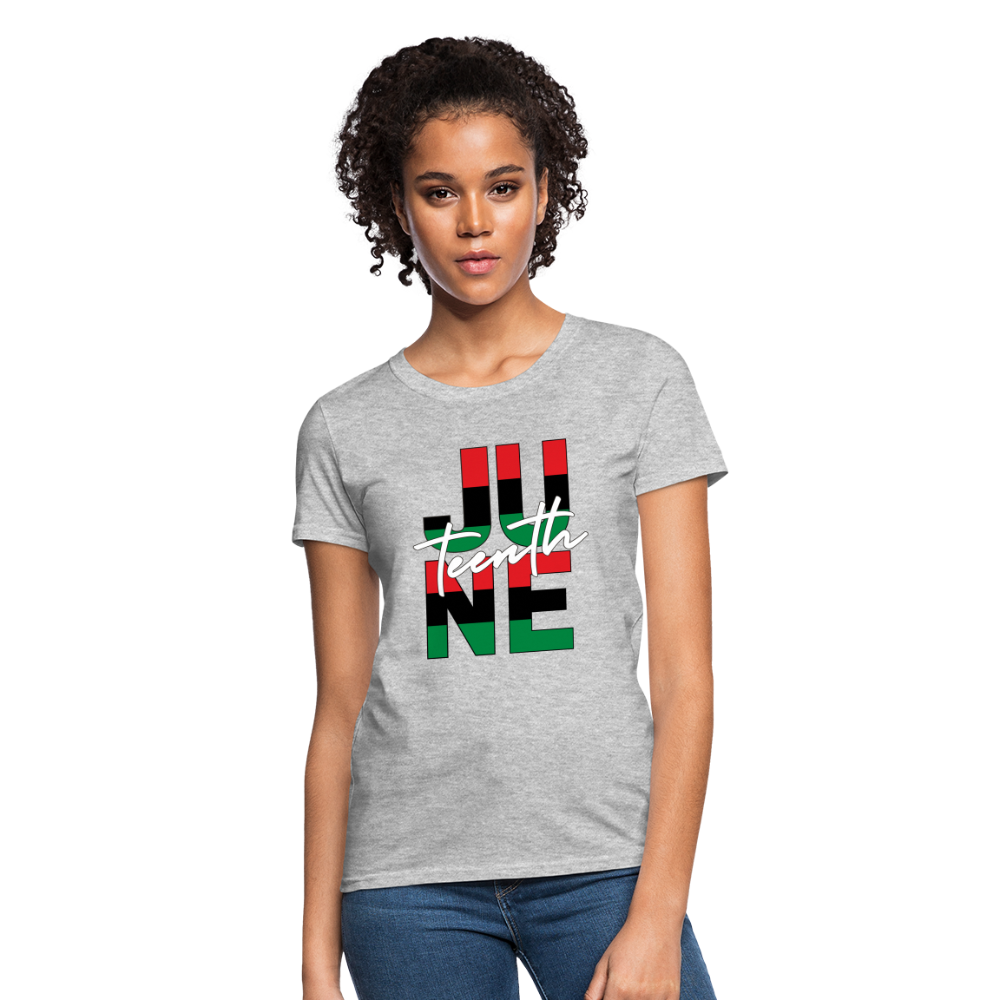 Juneteenth RBG Squared Women's T-Shirt - heather gray