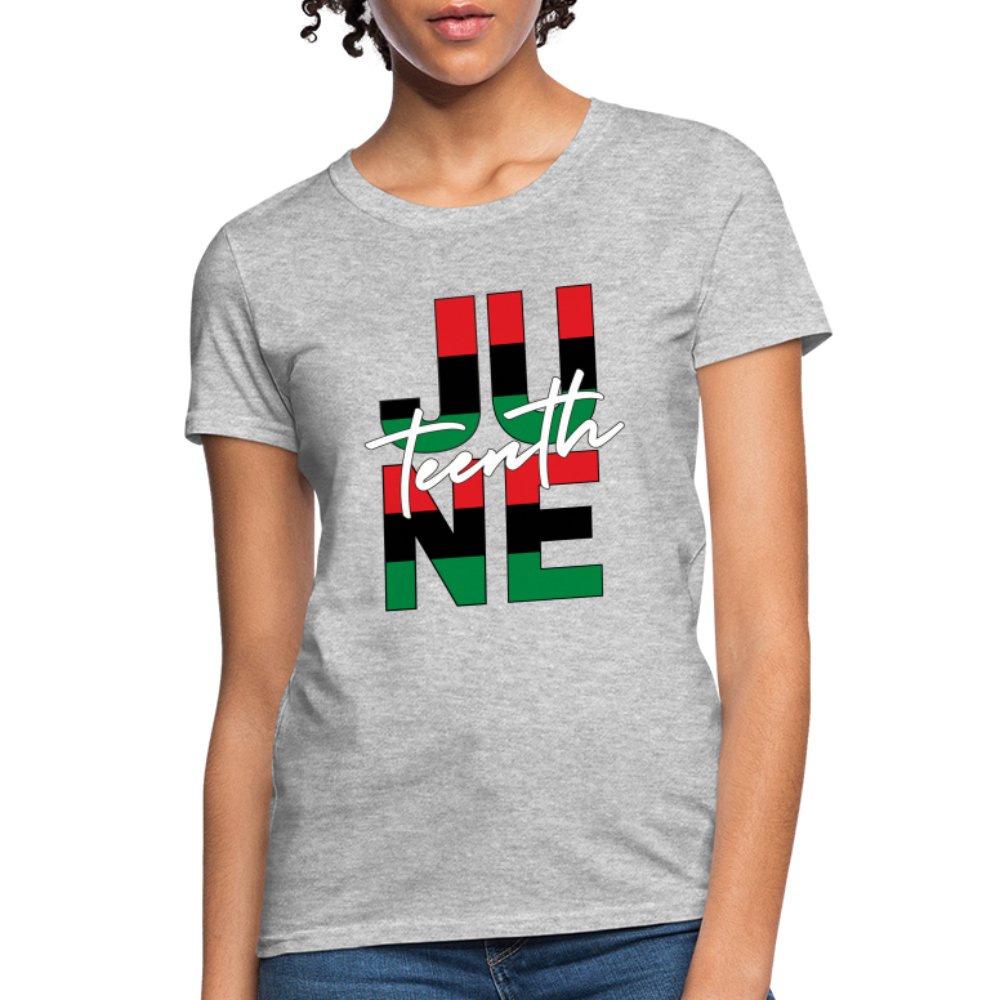 Juneteenth RBG Squared Women's T-Shirt - heather gray