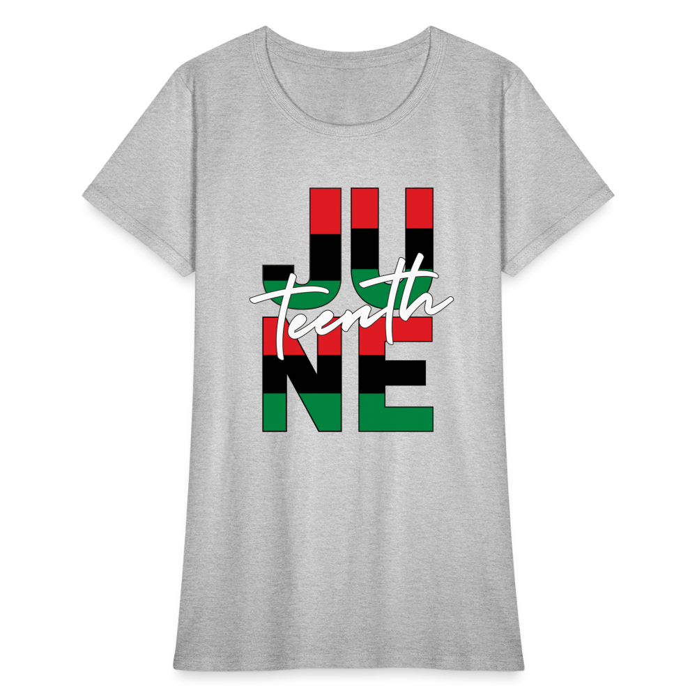 Juneteenth RBG Squared Women's T-Shirt - heather gray
