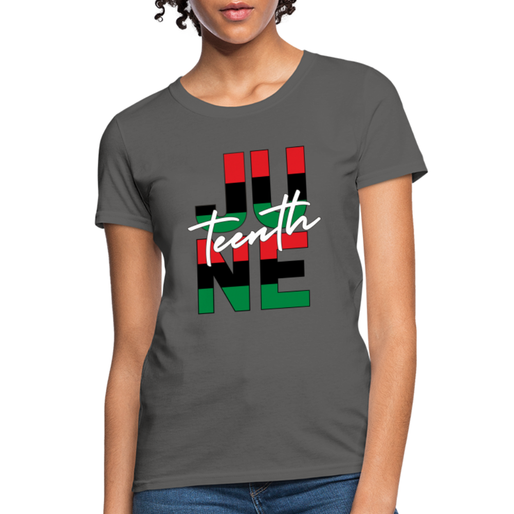 Juneteenth RBG Squared Women's T-Shirt - charcoal