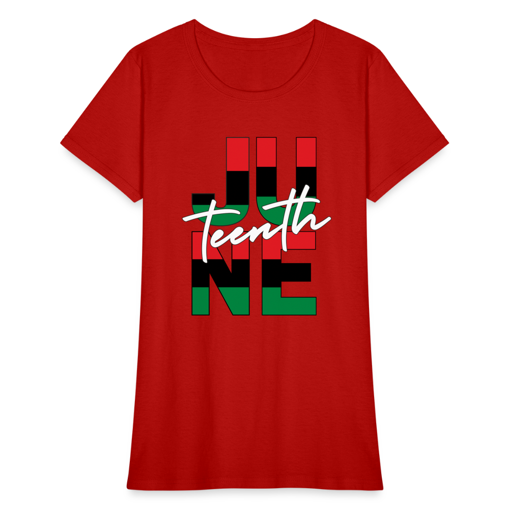 Juneteenth RBG Squared Women's T-Shirt - red