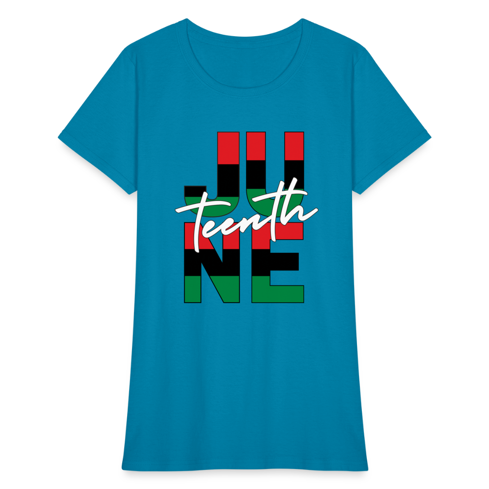 Juneteenth RBG Squared Women's T-Shirt - turquoise