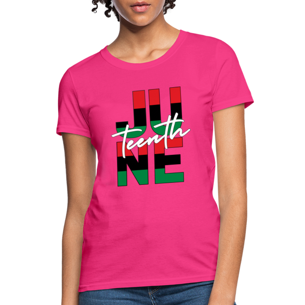 Juneteenth RBG Squared Women's T-Shirt - fuchsia