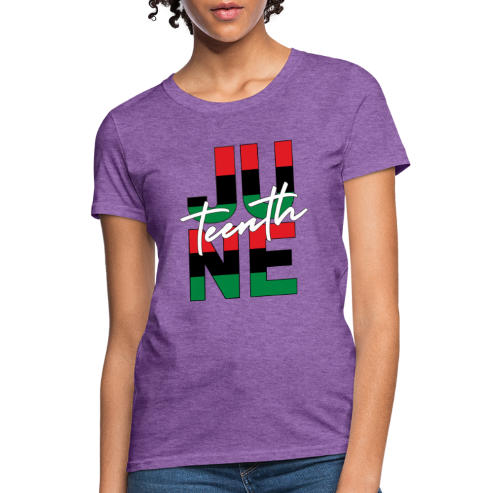 Juneteenth RBG Squared Women's T-Shirt - purple heather