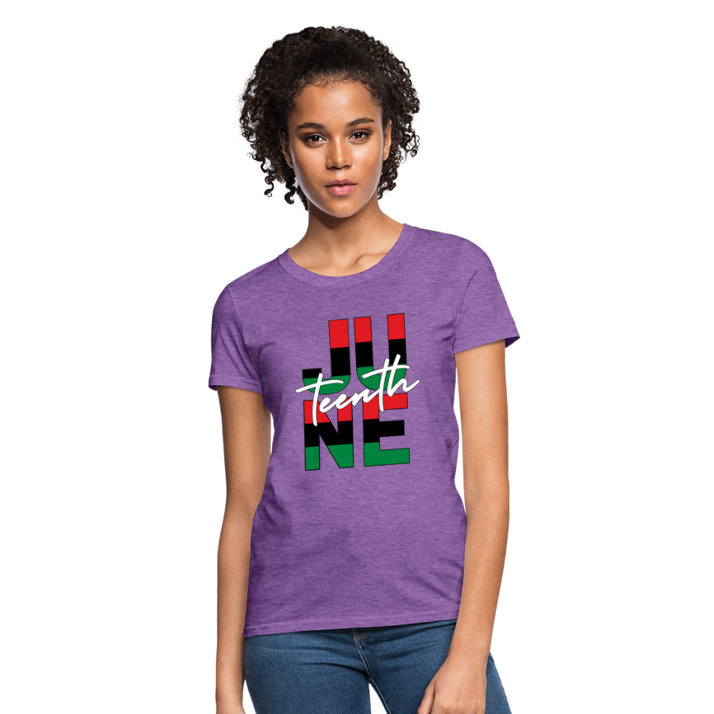 Juneteenth RBG Squared Women's T-Shirt - purple heather