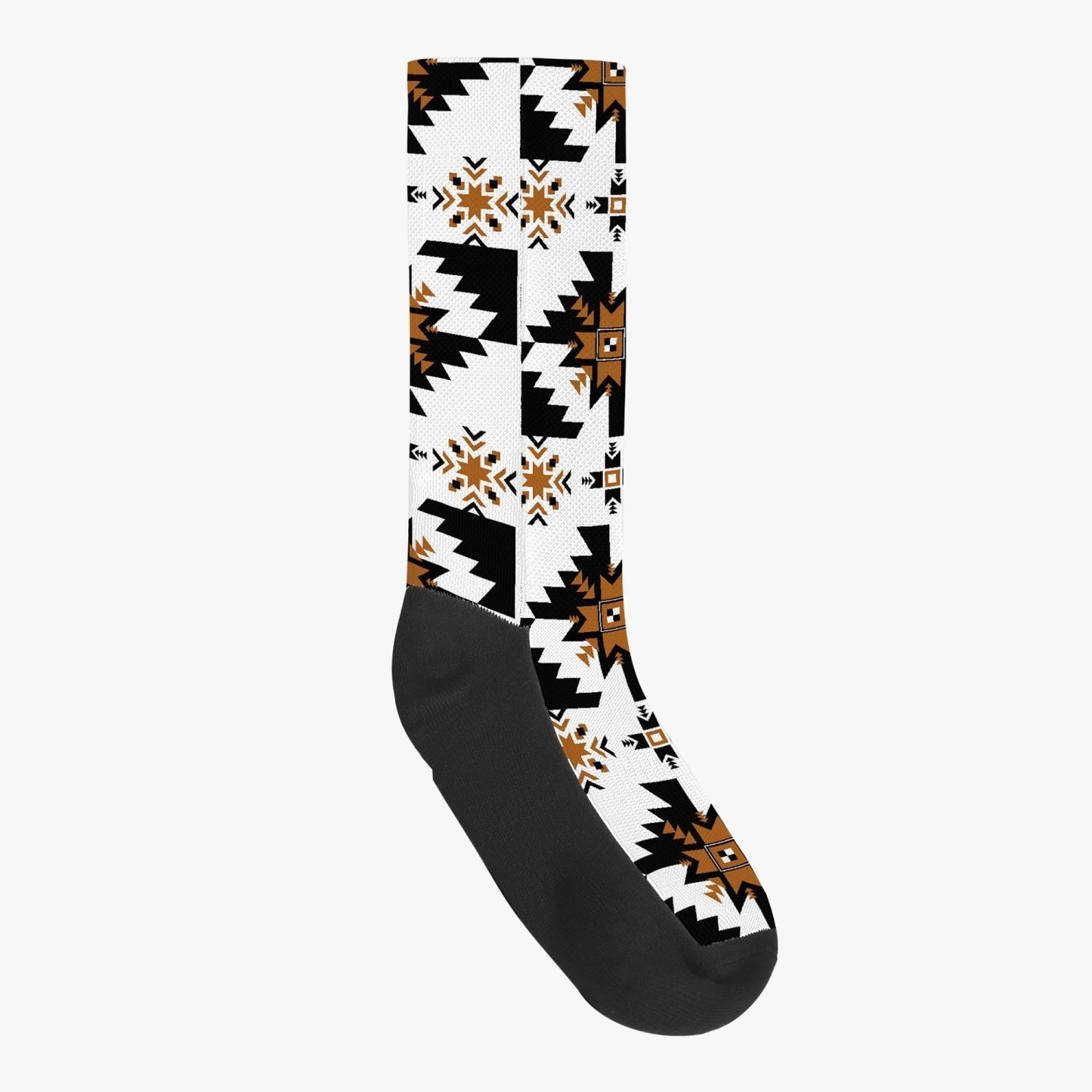 Aztec Golden Tribal Unisex Reinforced Sports Socks - Chocolate Ancestor