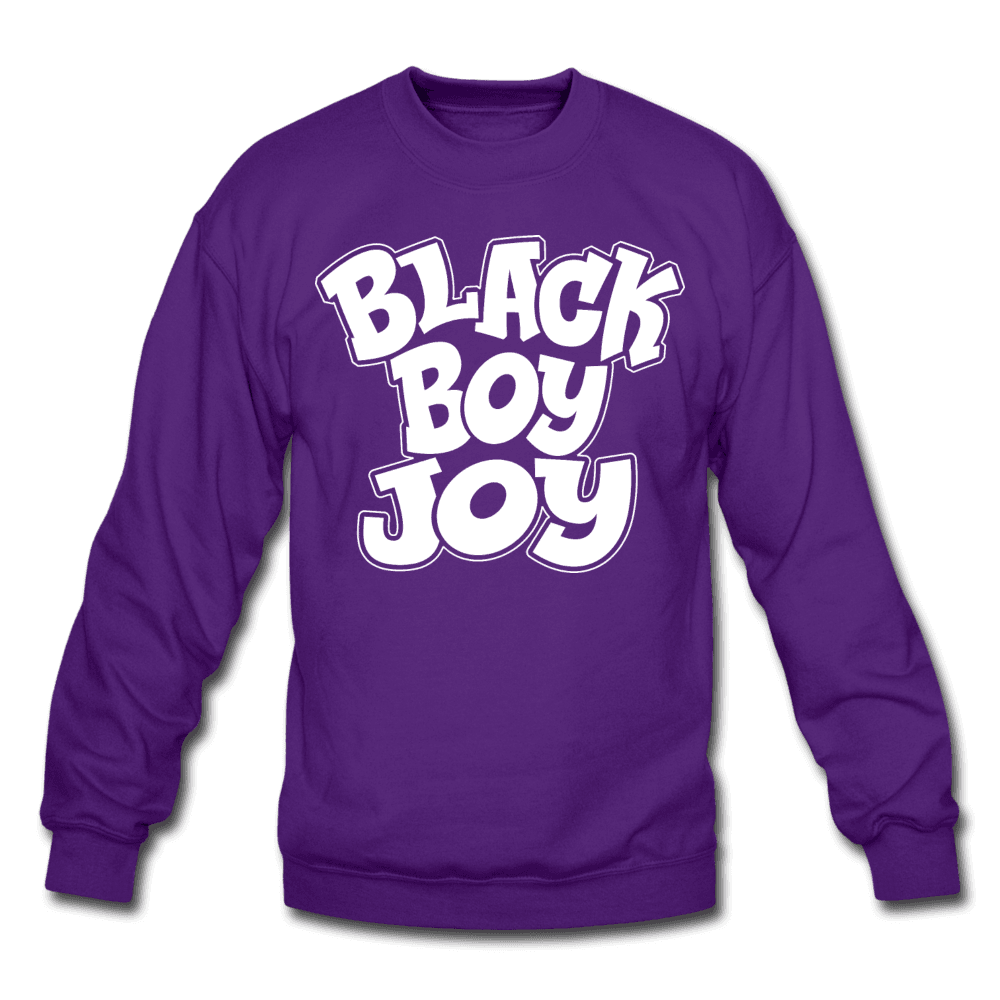 Black Boy Joy Men's Crewneck Sweatshirt (Style 2) - Chocolate Ancestor