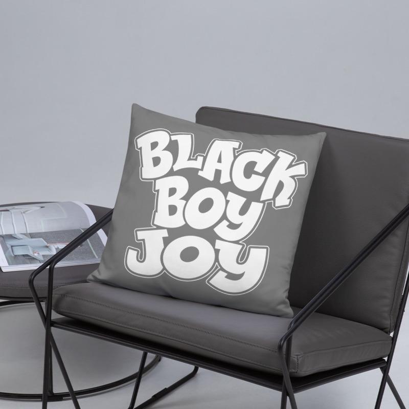 Black Boy Joy Square Pillow - Chocolate Ancestor