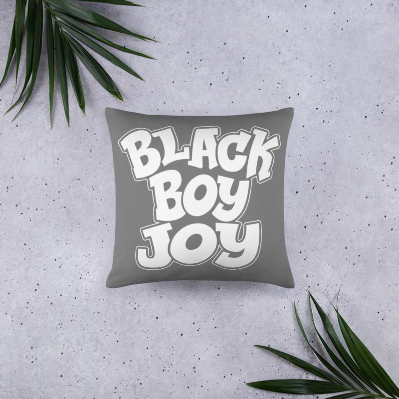 Black Boy Joy Square Pillow - Chocolate Ancestor