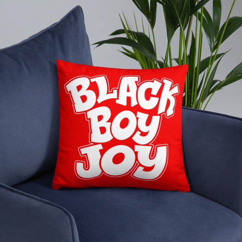 Black Boy Joy Square Pillow - Chocolate Ancestor