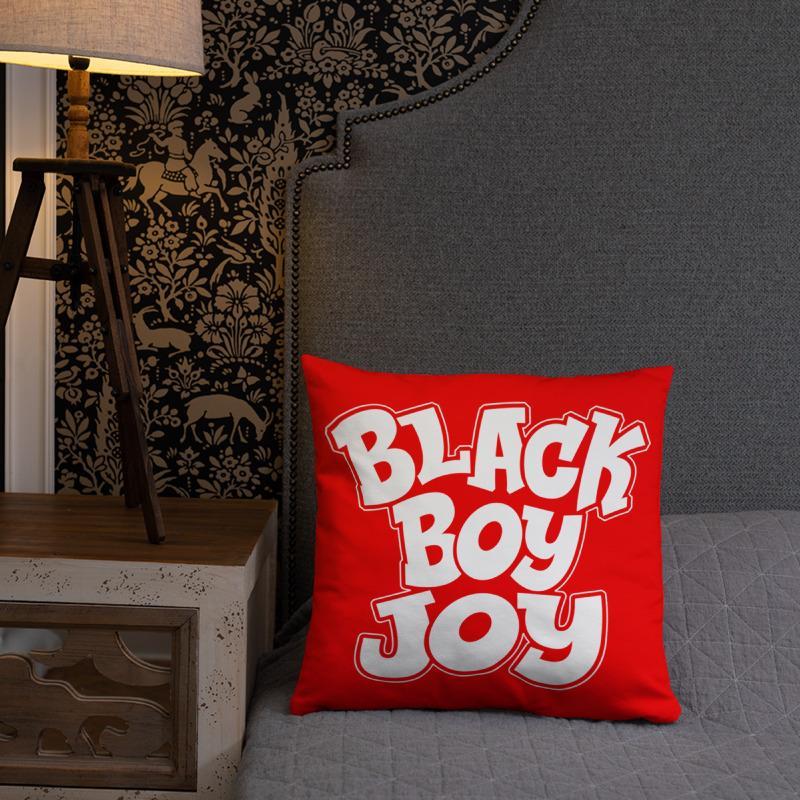 Black Boy Joy Square Pillow - Chocolate Ancestor