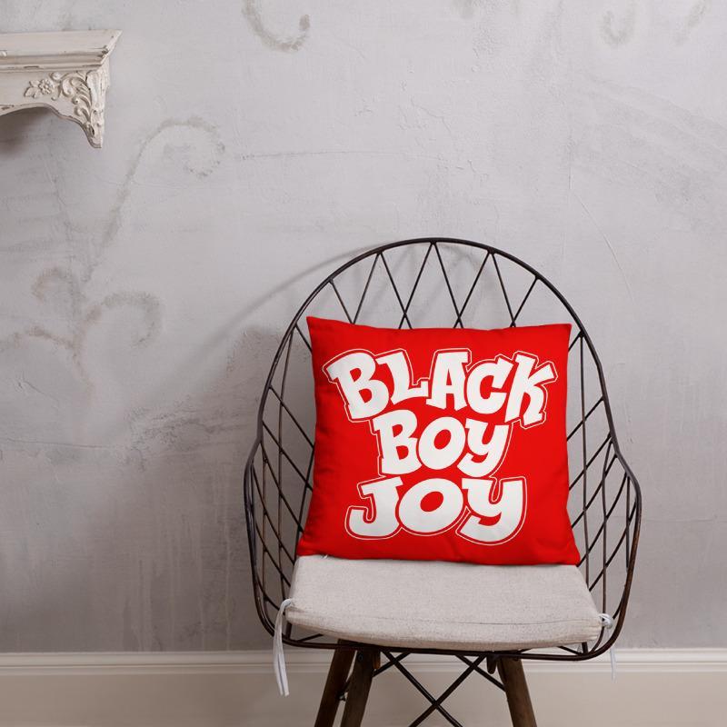Black Boy Joy Square Pillow - Chocolate Ancestor