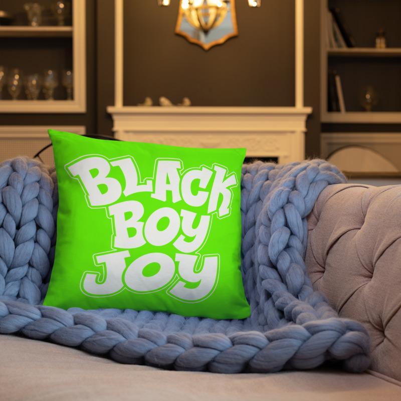 Black Boy Joy Square Pillow - Chocolate Ancestor