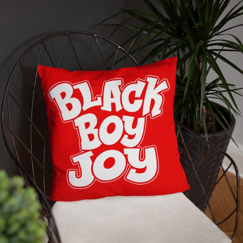 Black Boy Joy Square Pillow - Chocolate Ancestor