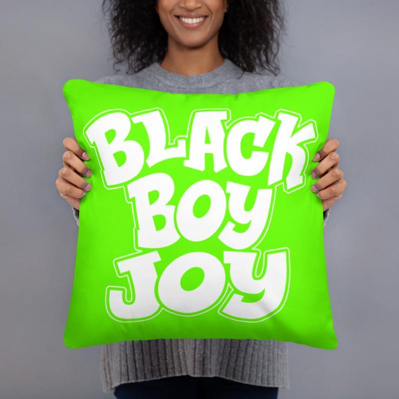 Black Boy Joy Square Pillow - Chocolate Ancestor