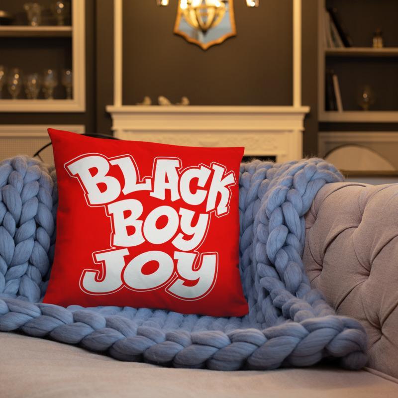 Black Boy Joy Square Pillow - Chocolate Ancestor