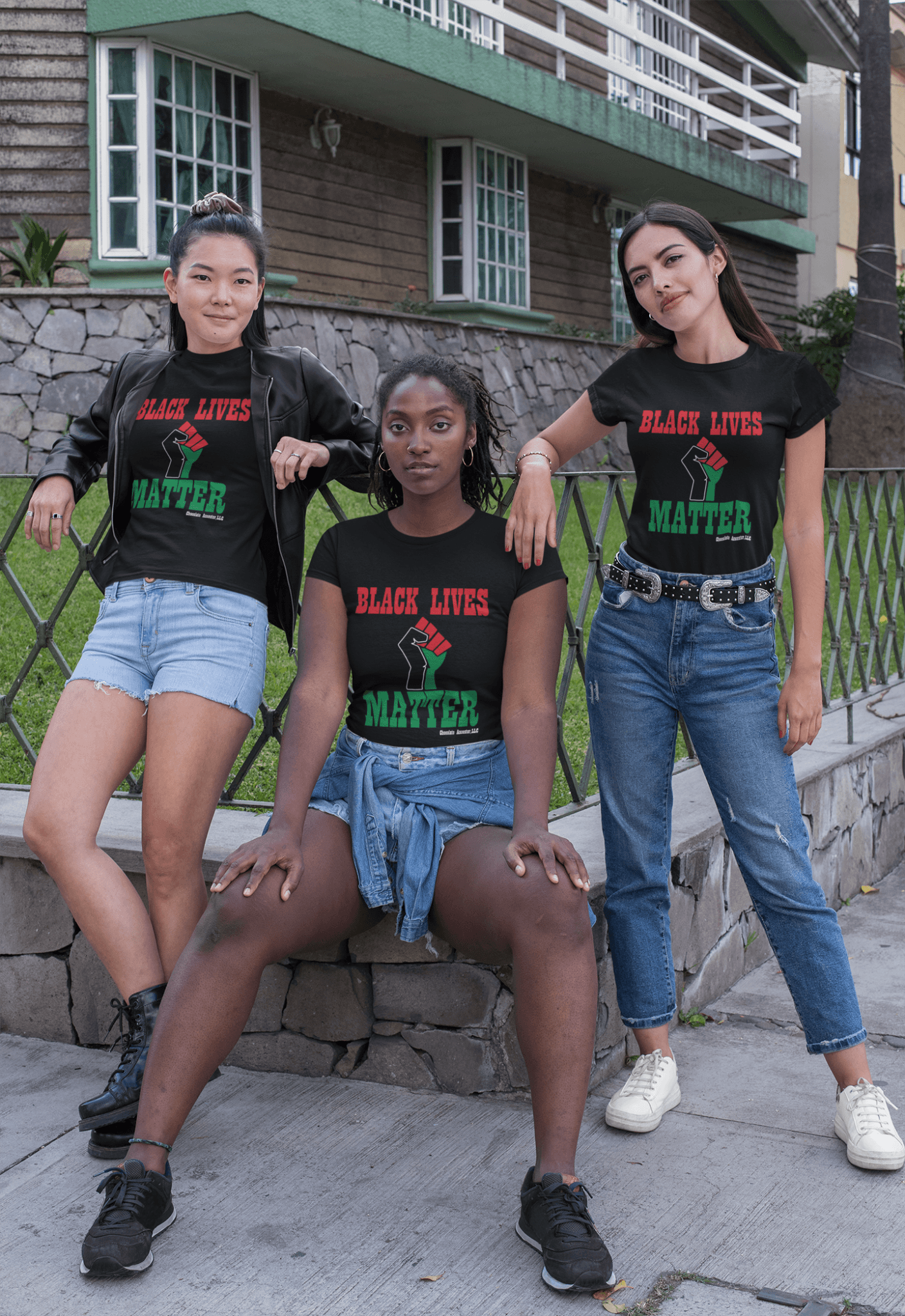 Black Lives Matter Pan African Short-Sleeve Unisex T-Shirt - Chocolate Ancestor