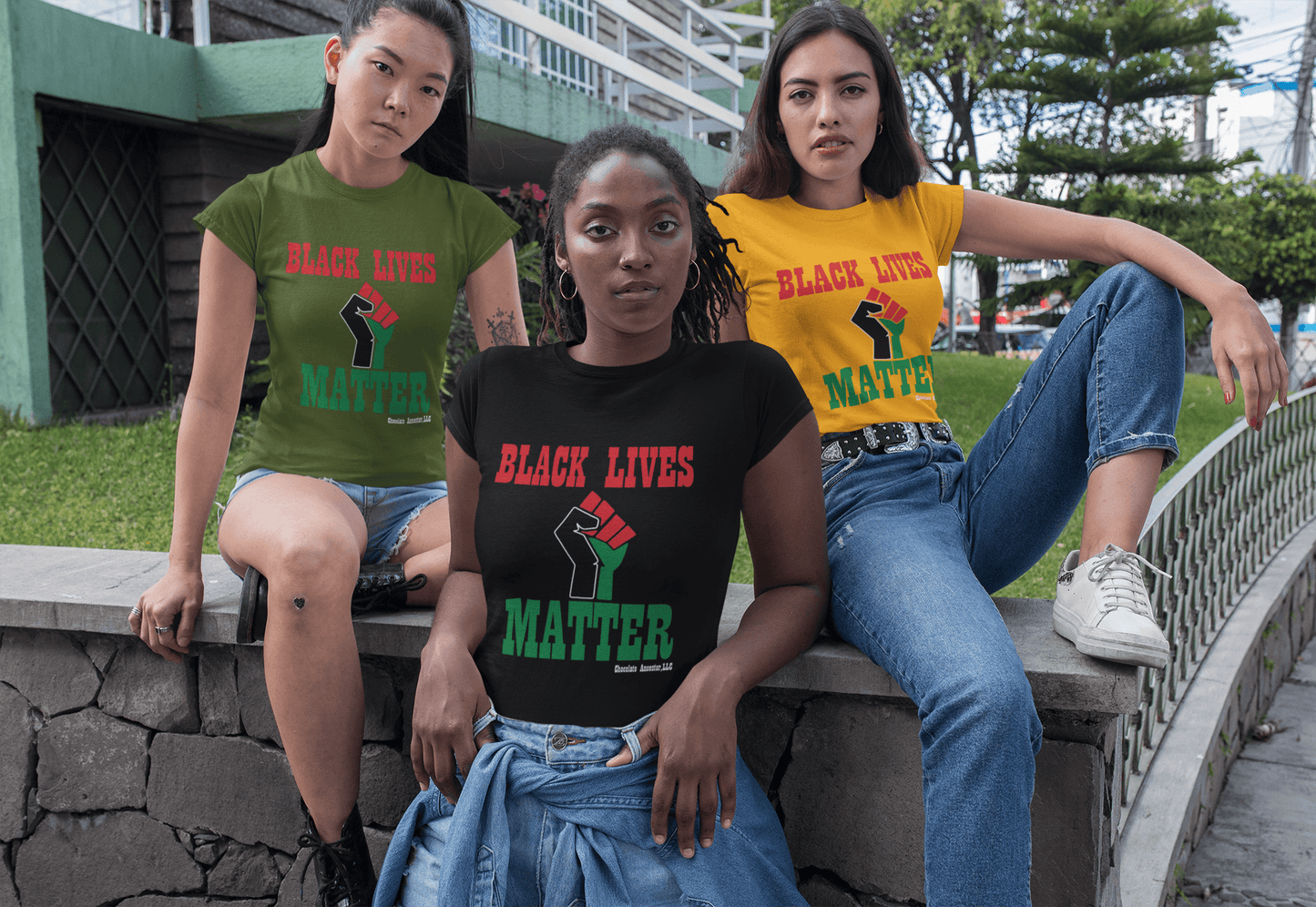 Black Lives Matter Pan African Short-Sleeve Unisex T-Shirt - Chocolate Ancestor