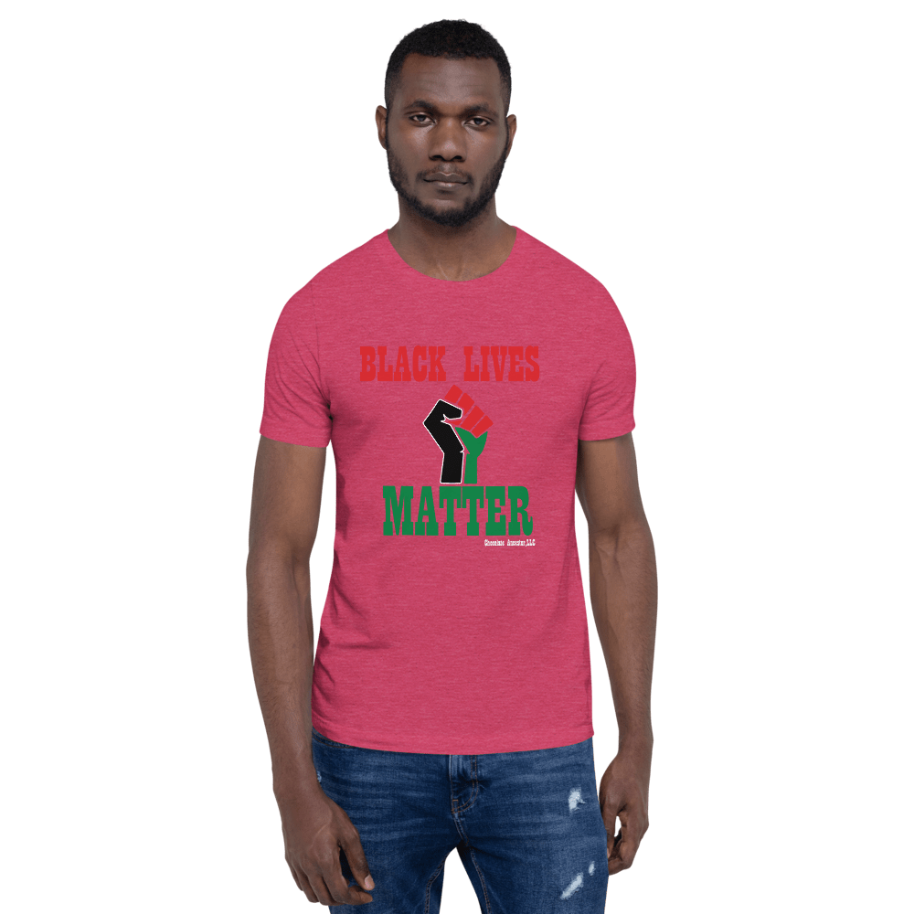 Black Lives Matter Pan African Short-Sleeve Unisex T-Shirt - Chocolate Ancestor