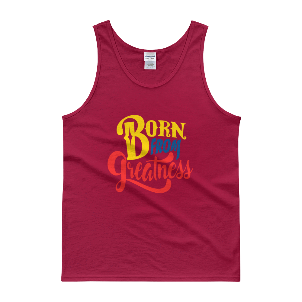 Born From Greatness (Color) Unisex Tank top - Chocolate Ancestor