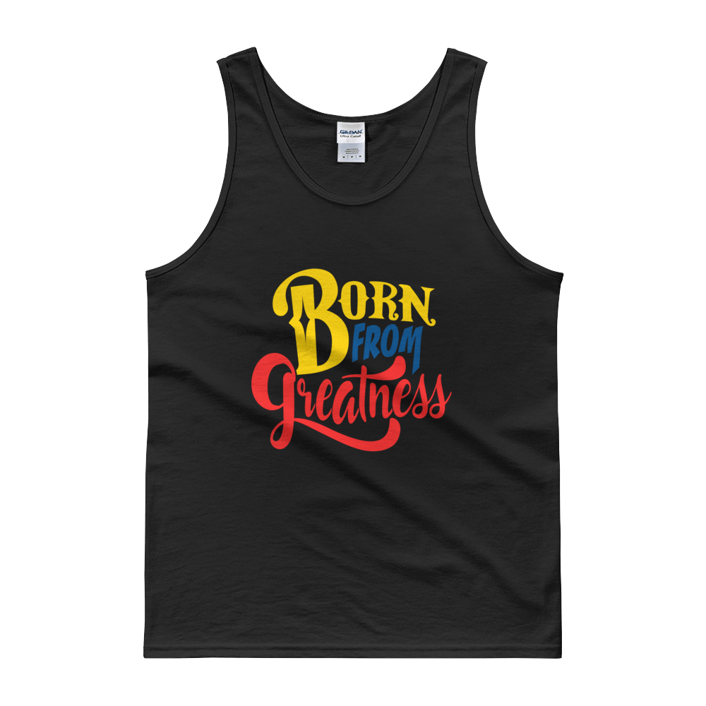 Born From Greatness (Color) Unisex Tank top - Chocolate Ancestor