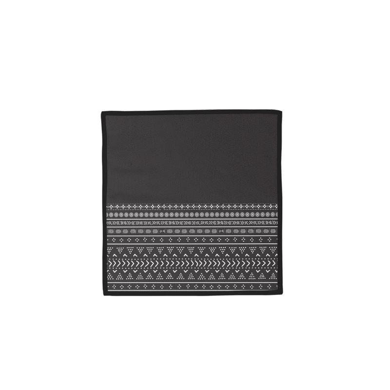Carbon Black Mudcloth Boho Towel Set - Chocolate Ancestor
