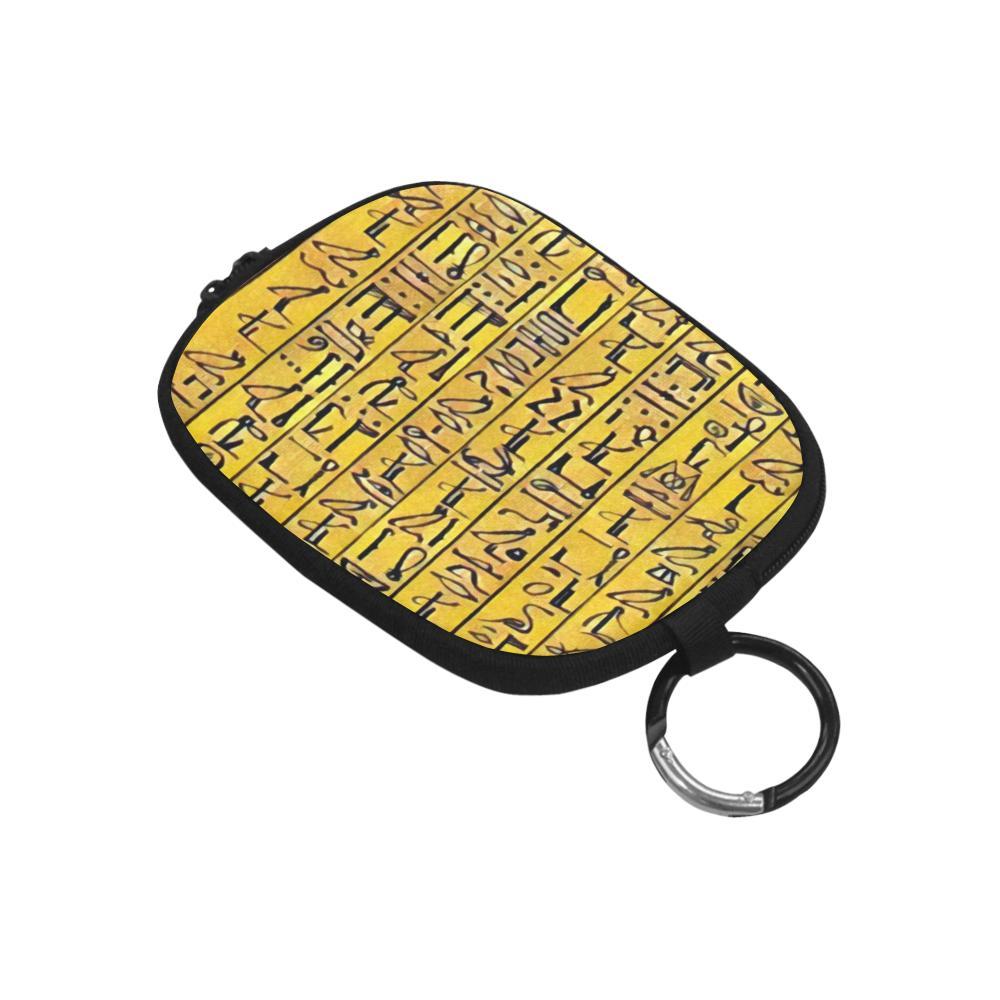 Egyptian Hieroglyphics Coin Purse - Chocolate Ancestor