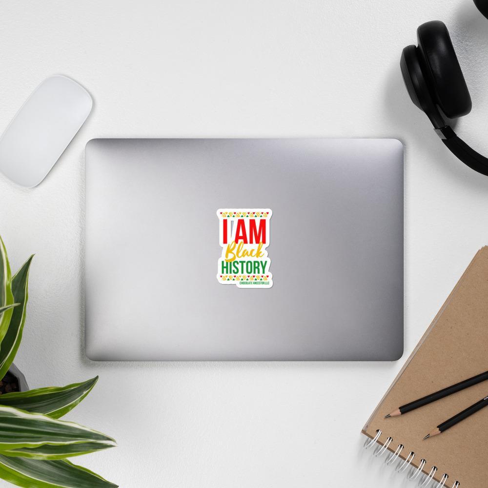 I Am Black History Bubble-free stickers - Chocolate Ancestor