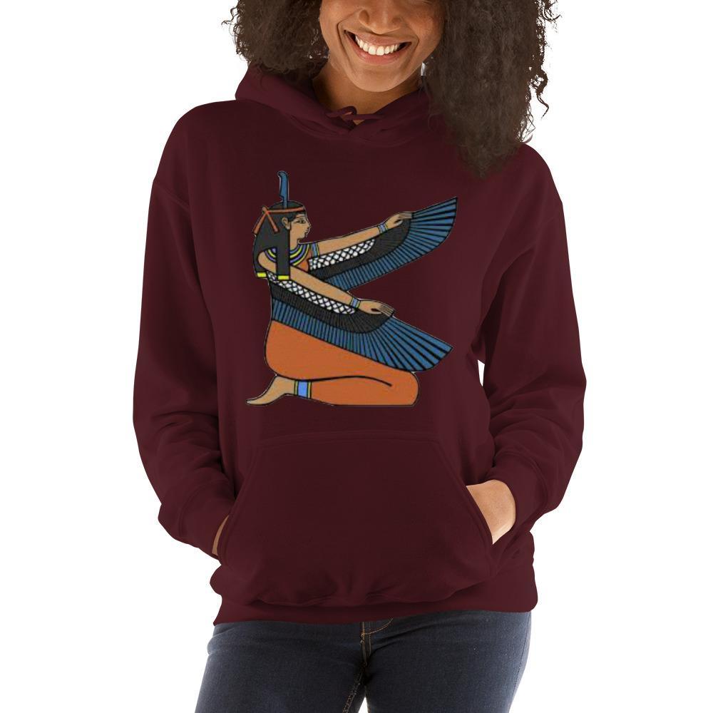 Ma'at Unisex Hooded Sweatshirt - Chocolate Ancestor