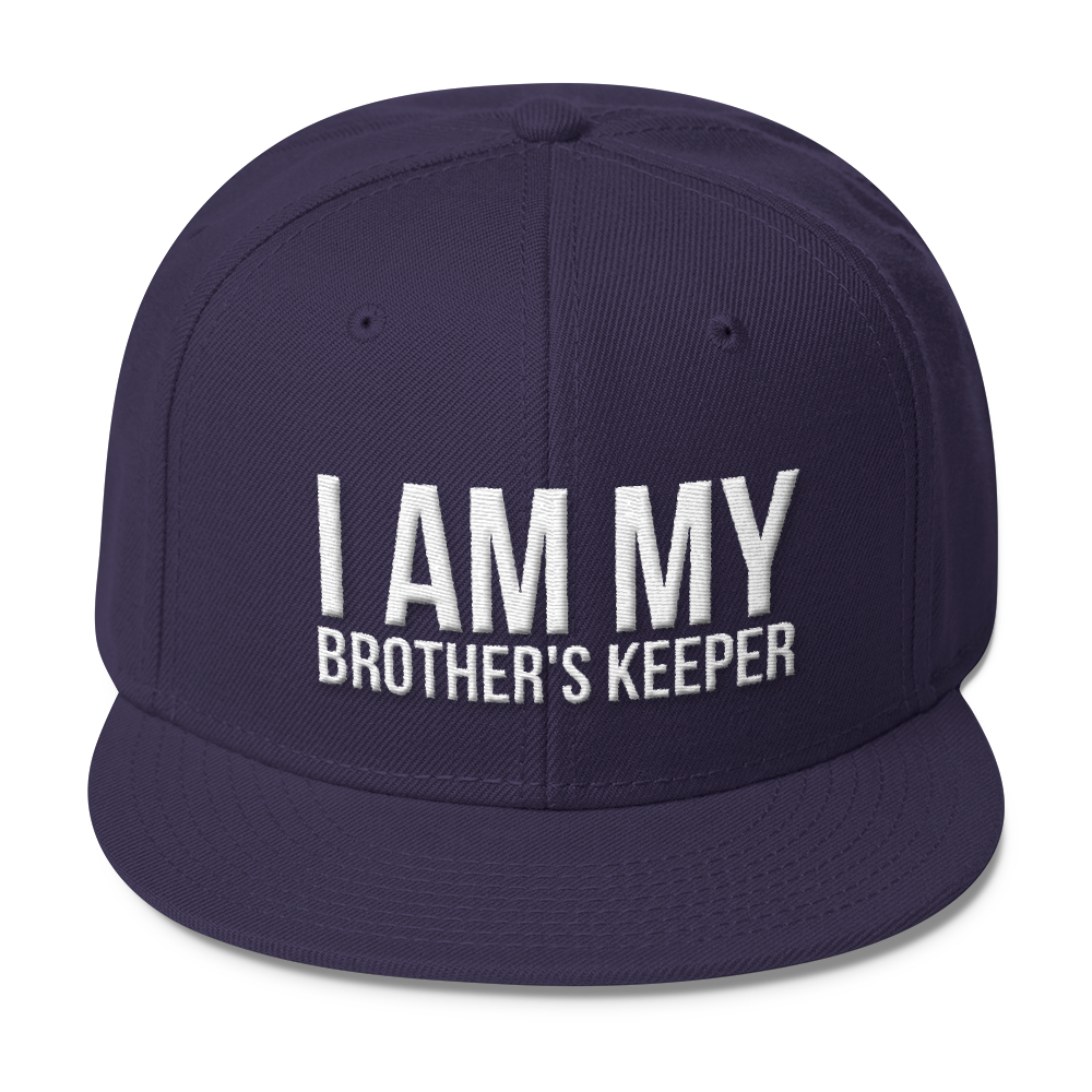 I Am My Brother's Keeper Wool Blend Snapback - Chocolate Ancestor