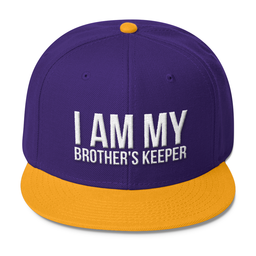I Am My Brother's Keeper Wool Blend Snapback - Chocolate Ancestor