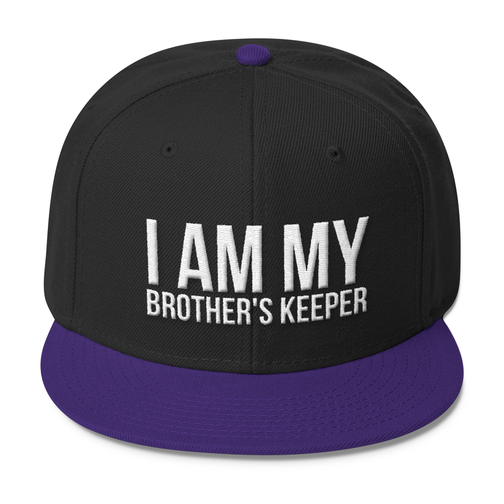 I Am My Brother's Keeper Wool Blend Snapback - Chocolate Ancestor
