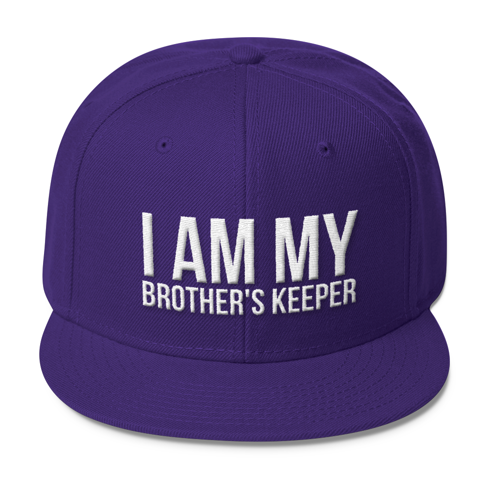 I Am My Brother's Keeper Wool Blend Snapback - Chocolate Ancestor