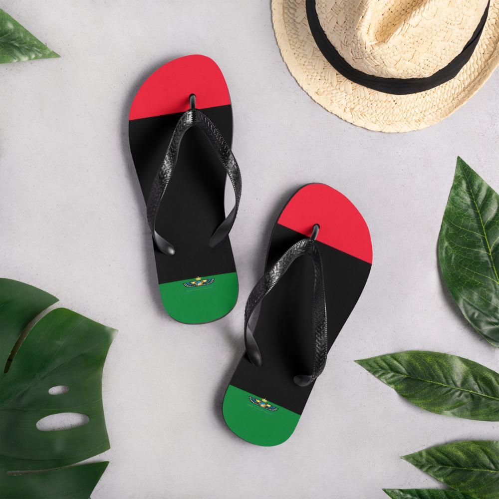 Pan African RBG Unisex Flip-Flops - Chocolate Ancestor