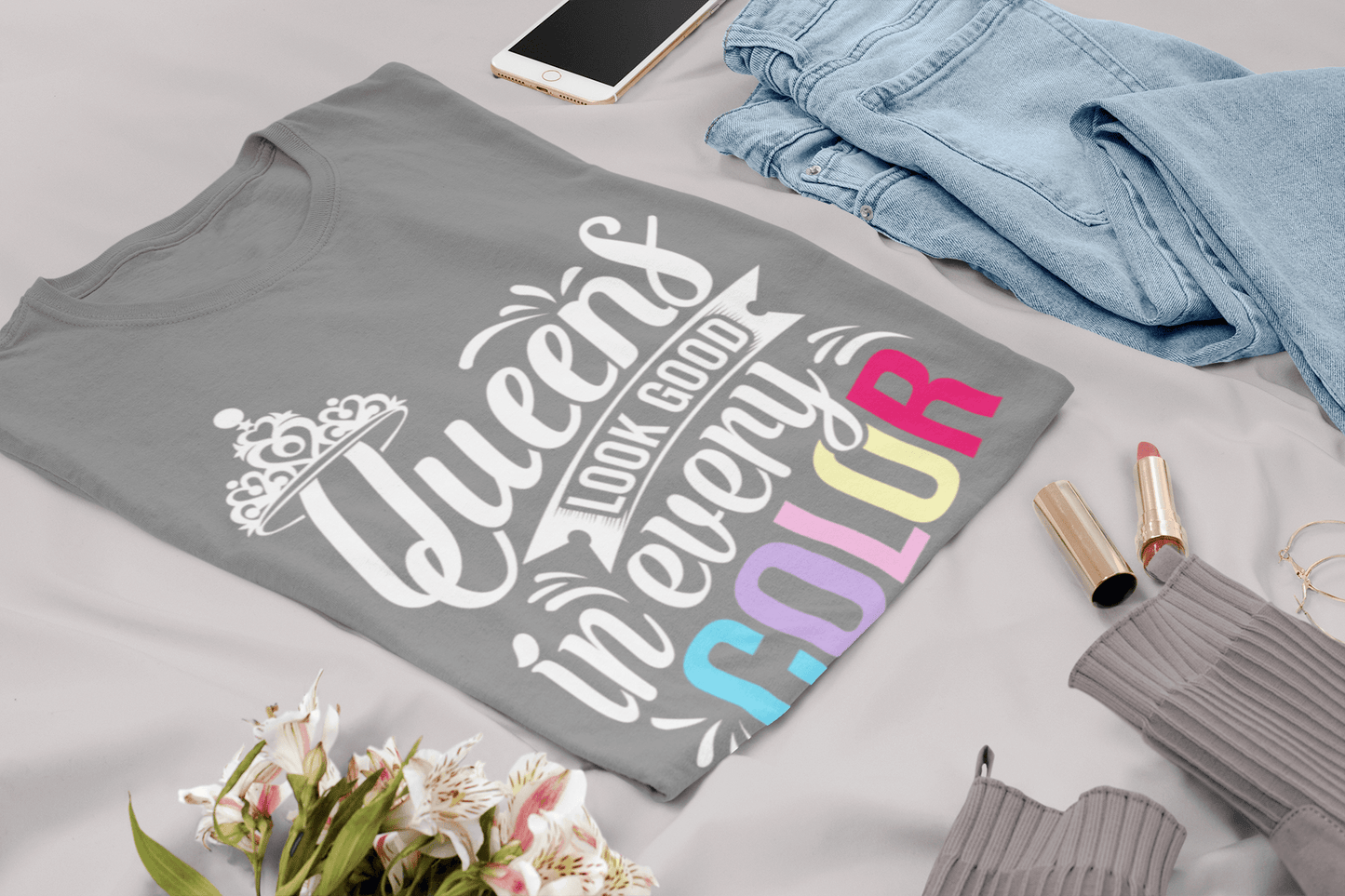 Queens Look Good in Every Color Short-Sleeve T-Shirt - Chocolate Ancestor