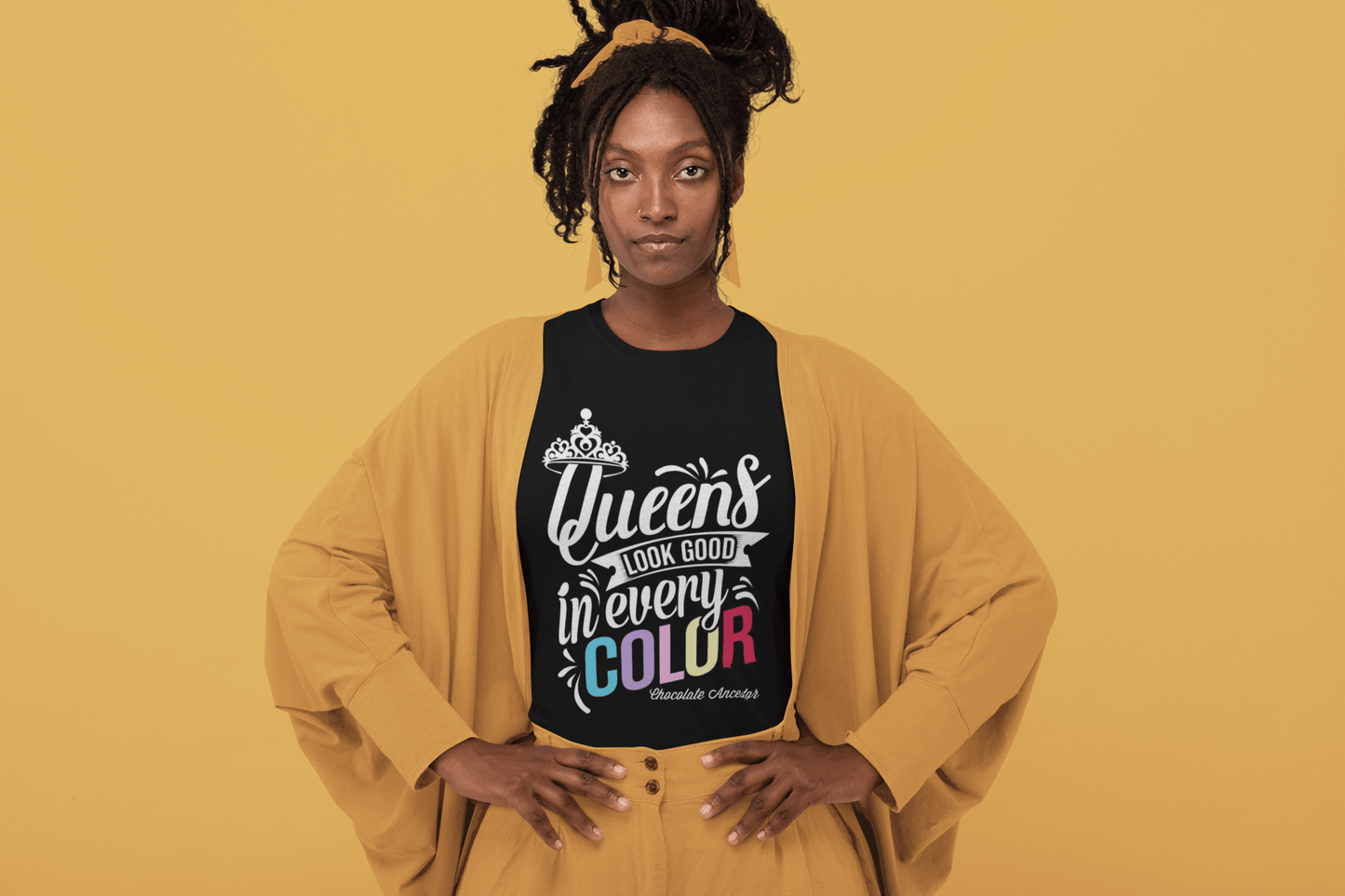 Queens Look Good in Every Color Short-Sleeve T-Shirt - Chocolate Ancestor