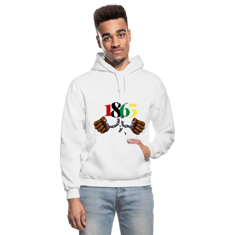 1865 Juneteenth Heavy Blend Adult Hoodie - white