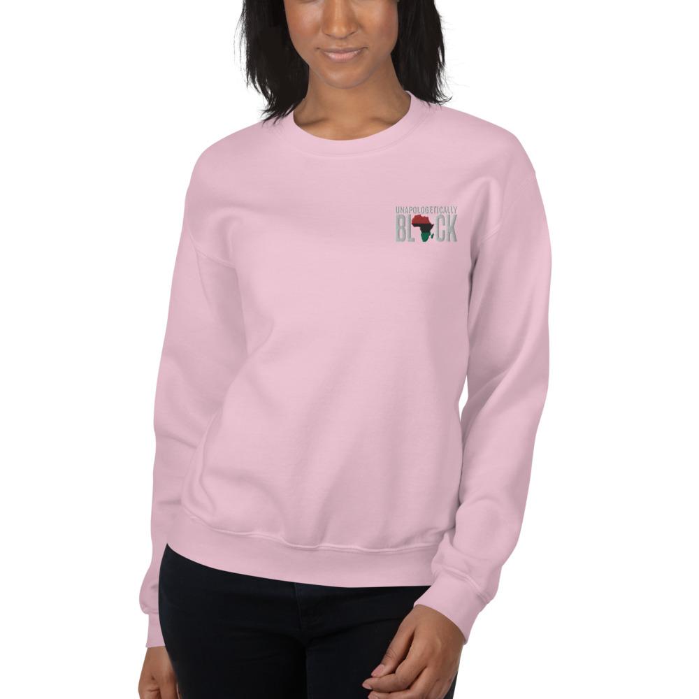 Unapologetically Black Pan African RBG Embroidered Unisex Sweatshirt - Chocolate Ancestor