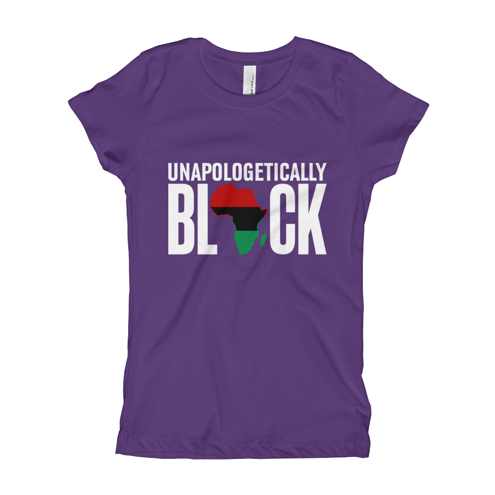 Unapologetically Black RBG Girl's T-Shirt - Chocolate Ancestor