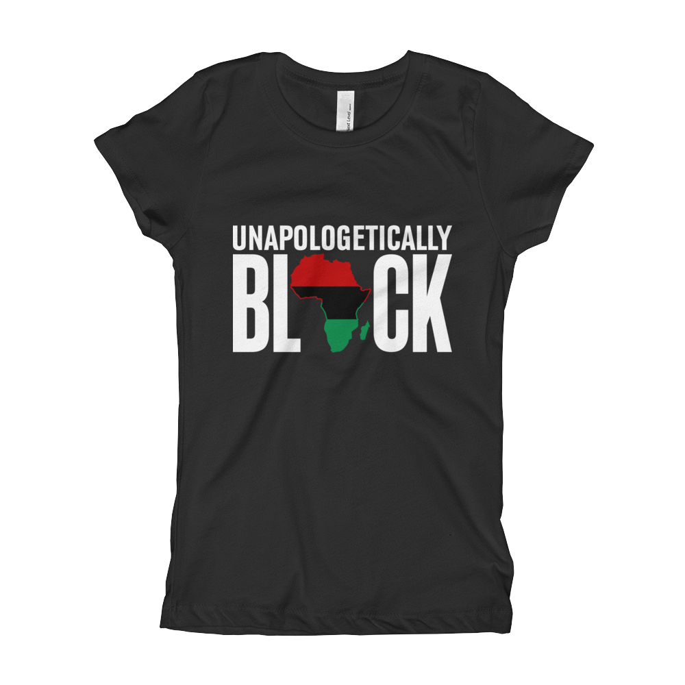 Unapologetically Black RBG Girl's T-Shirt - Chocolate Ancestor