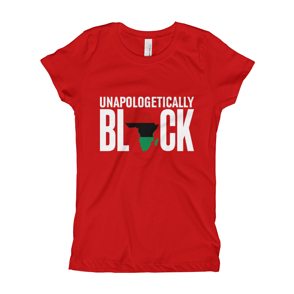 Unapologetically Black RBG Girl's T-Shirt - Chocolate Ancestor